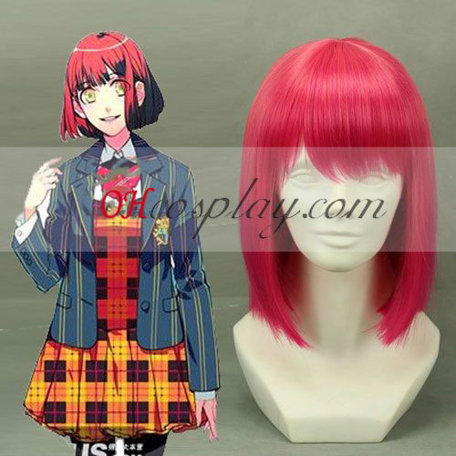 Компания Uta № принц-sama Haruka Nanami червено Cosplay Wig