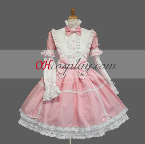 Vaaleanpunainen Gothic Lolita pukea