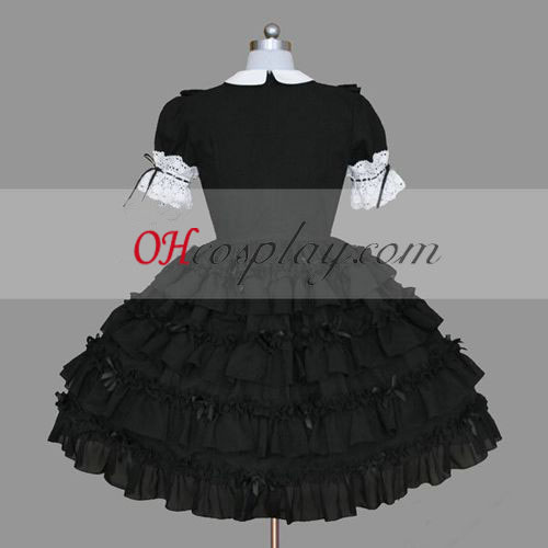 Black Gothic Lolita Dress Cosplay Gowns