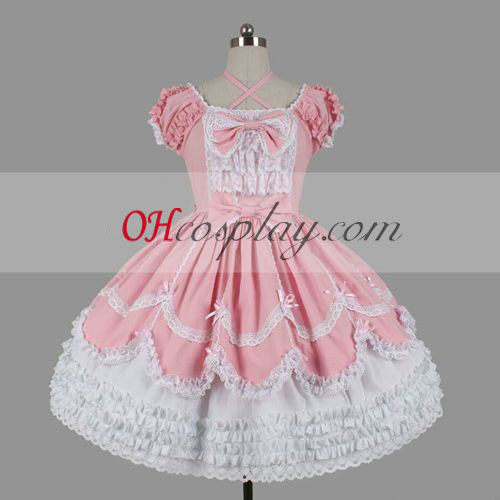Ružová gotický Lolita šaty
