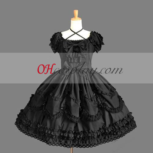 Čierna gotický Lolita šaty