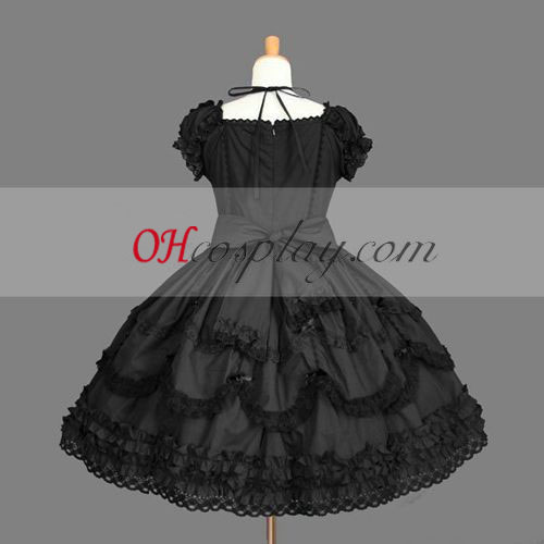 Svart Gothic Lolita kjole
