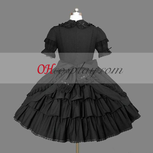 Черный готическая Лолита стиль одежды