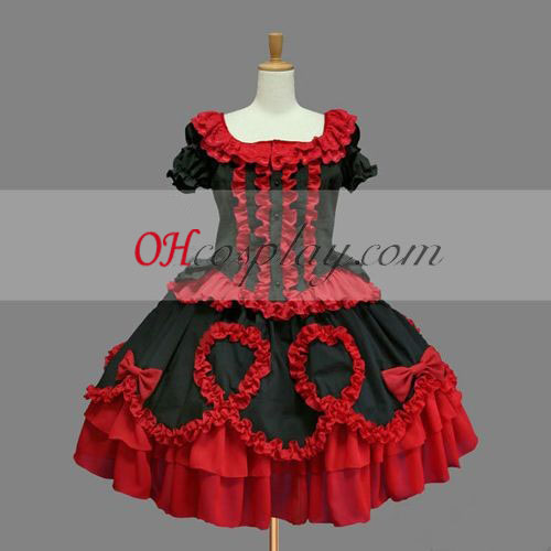 Rød gotiske Lolita kjole