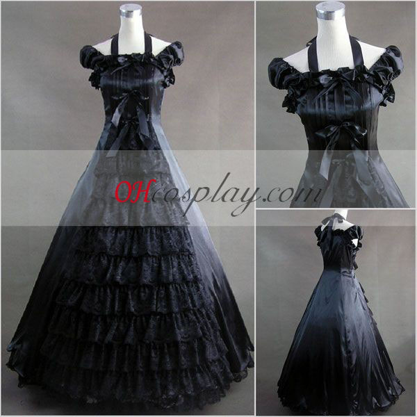 Black Sleeveless Gothic Lolita Dress Cute Gowns