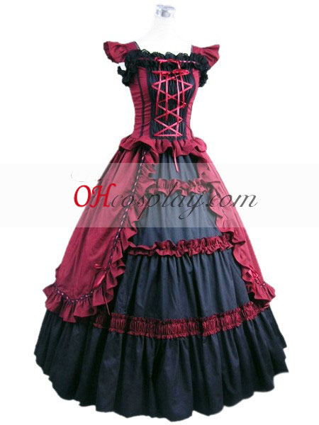 Rood Mouwloos Gothic Lolita jurk