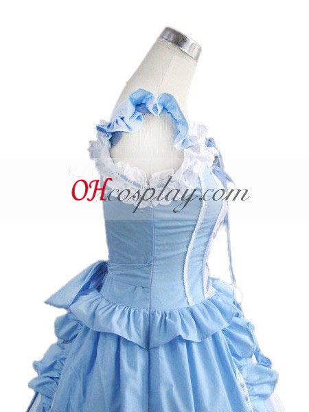 Blue Sleeveless Gothic Lolita Dress Japanese Cosplay
