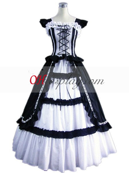 Dark Blue Sleeveless Gothic Lolita Dress