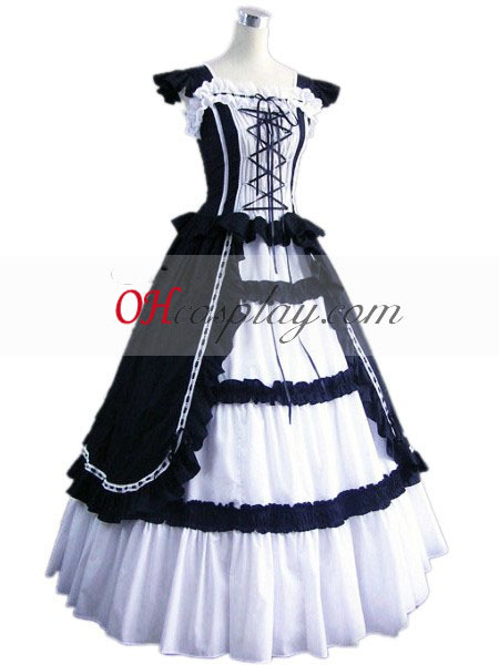Dark Blue mouwloze Gothic Lolita Dress