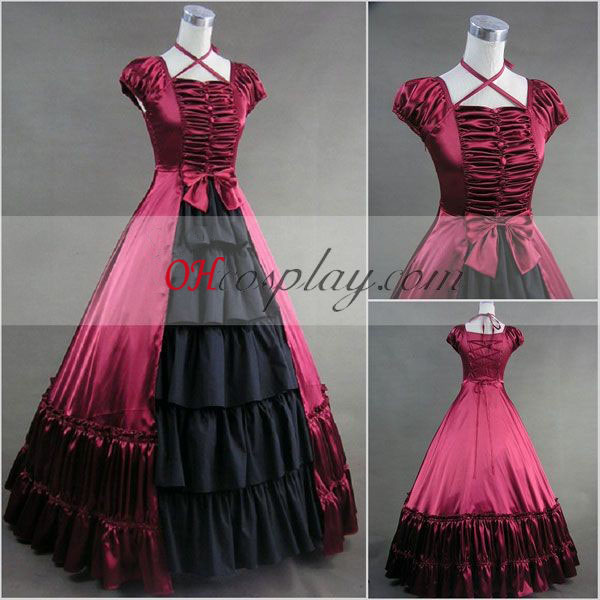 Red Sleeveless Gothic Lolita Dress Cosplay