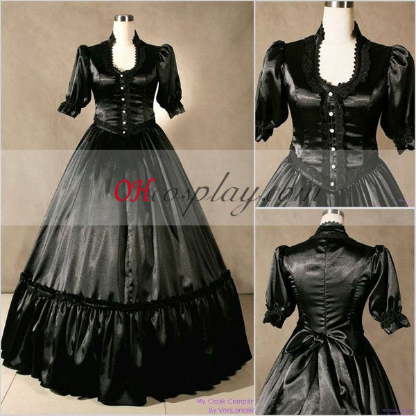 Blackish Green Short Sleeve Gothic Lolita Dress