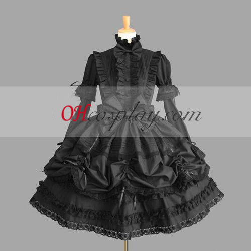 Zwarte Gothic Lolita jurk