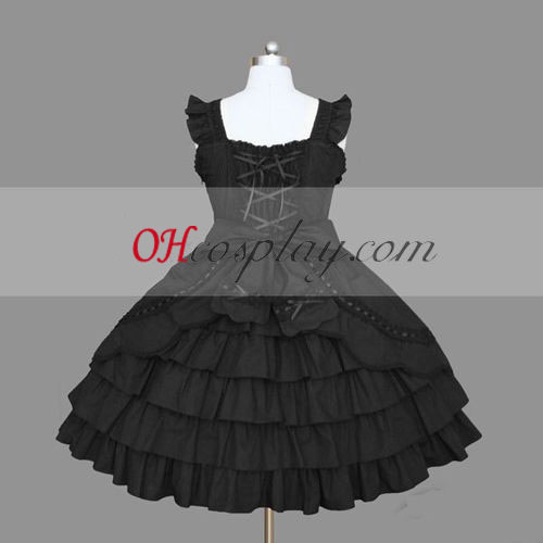 Черен готските Лолита рокля