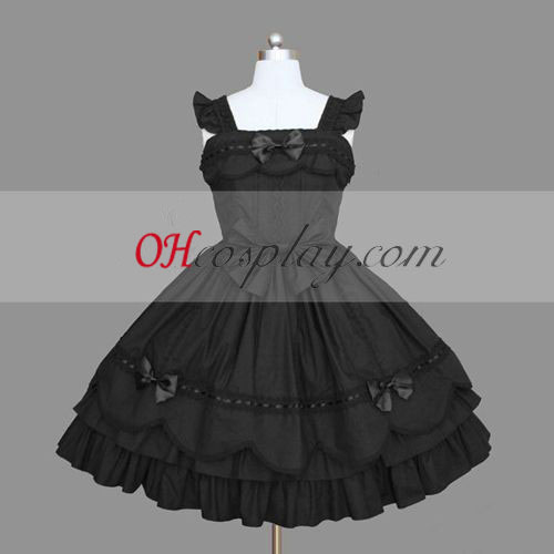 Zwarte Gothic Lolita jurk