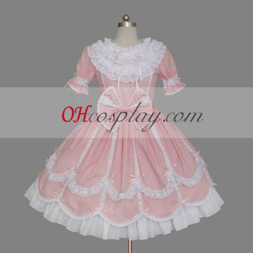 Pink Gothic Lolita Dress Japanese Cosplay