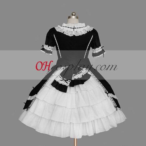 Negro-Blanco Gothic Lolita vestido