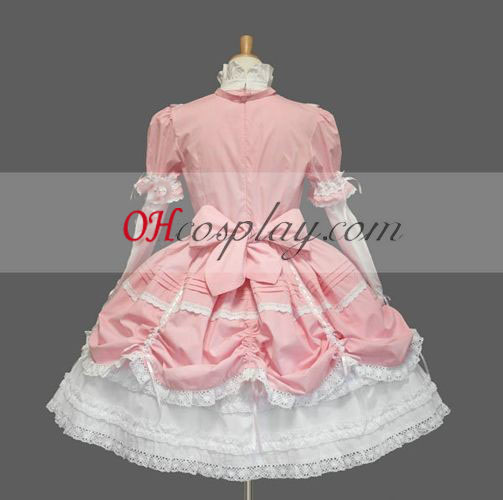 Vaaleanpunainen Gothic Lolita pukea