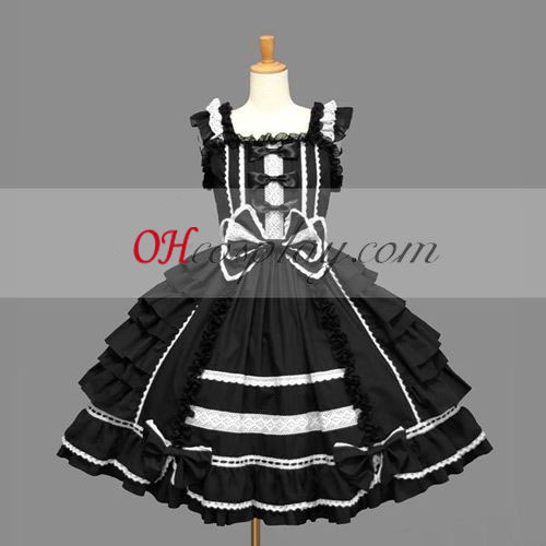 Fekete Gothic Lolita öltözet