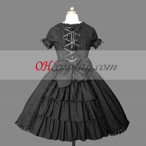 Black Gothic Lolita Dress Cosplay Cute
