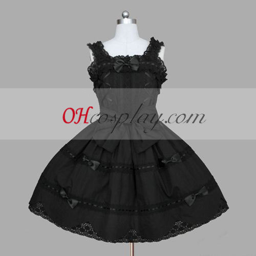 Black Gothic Lolita Dress Halloween Cute