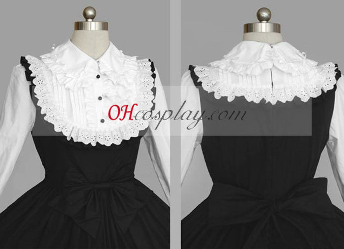 Black-White Gothic Lolita Dress Cheap Gowns