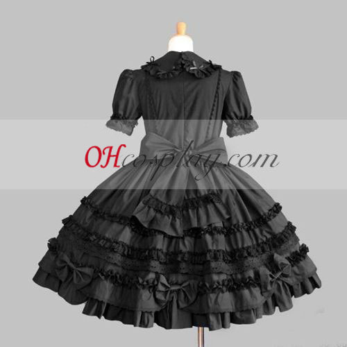 Black Gothic Lolita Dress Long Sleeves