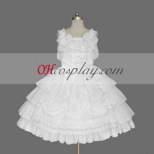 Weiß Gothic Lolita Kleid