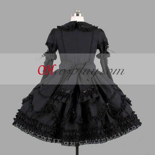 Schwarze Gothic Lolita Kleid