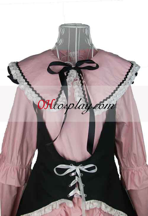 Cutton Langarmshirt mit Cape Gothic Lolita Kleid