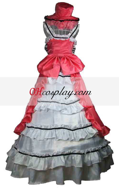 Bavlna ružový Sleevless gotický Lolita šaty