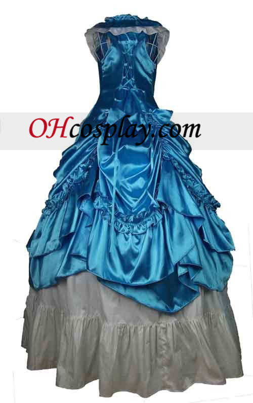 Blue Sleeveless Gothic Lolita Dress Cute Gowns