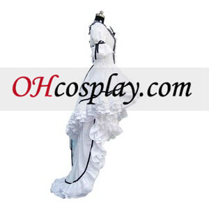 Классический белый Лолита анимэ костюм
