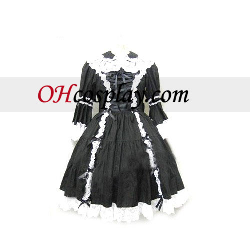 Elegant Burgundy Long-sleeved Dress Lolita Cosplay Costume