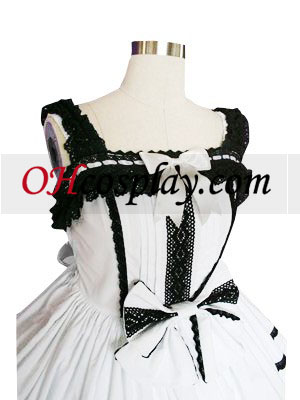 Encaje recortado Gothic Lolita Cosplay del vestido