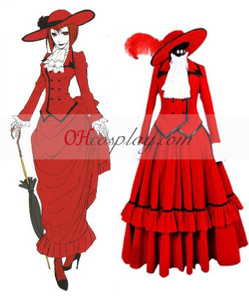 Black Butler Angelina Dulles (madame red) Cosplay Costume- Premuim Edition