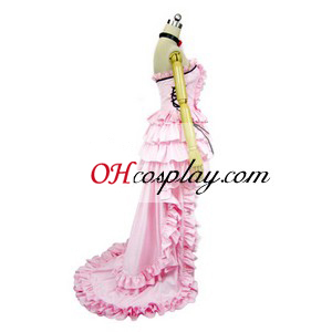 Chobits Chii розов рокля Лолита Cosplay костюм