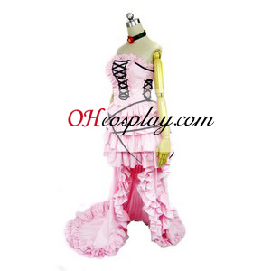 Chobits Chii розов рокля Лолита Cosplay костюм -малък размер