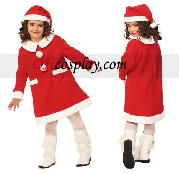 Barn Jul Klänning Cosplay Kostym