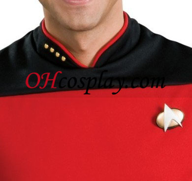 Star Trek Next Generation Shirt Red Deluxe Adult Traje de tamaño XXL