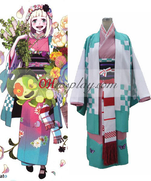 Ao ingen eksorsisten Edda tar med seg Moriyama Shiemi kimonostil Cosplay kostyme