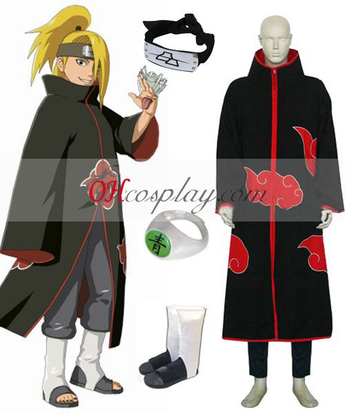 Naruto Akatsuki Deidara Deluxe Cosplay kostyme sett