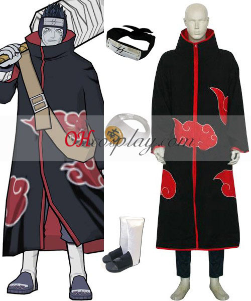 Akatsuki Naruto Kisame Hoshigaki Deluxe Cosplay kostyme sett