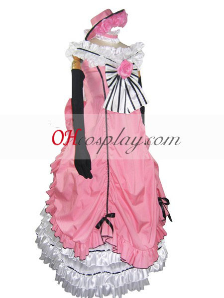 Черный Батлер Ciel Phantomhive розового цвета платье костюм анимэ