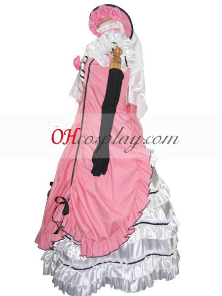 Black Butler Ciel Phantomhive roze jurk Cosplay Kostuum