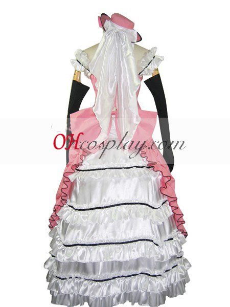 Svart Butler Ciel Phantomhive Rosa kjole Cosplay kostyme