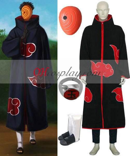 나루토 아카츠키(akatsuki)공원 토비 madara uchiha 디럭스 코스프레 의상 세트