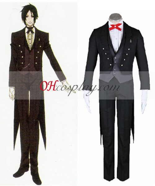 Black Butler Sebastian Michaelis osapuolen Cosplay asu