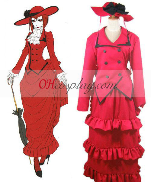 Black Butler Angelina Dulles (madame red) Cosplay Costume