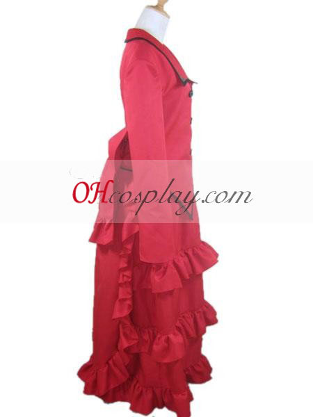 Black Butler Angelina Dulles (madame Costumi Carnevale Cosplay rosso)