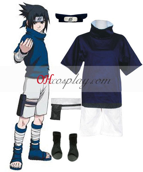 Naruto Uchiha Sasuke Chunin Exam Cosplay Costume